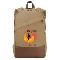 Funny Thanksgiving Cluck Around And Find Out Cotton Canvas Backpack