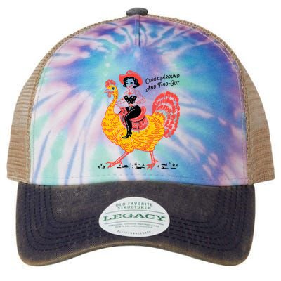 Funny Thanksgiving Cluck Around And Find Out Legacy Tie Dye Trucker Hat
