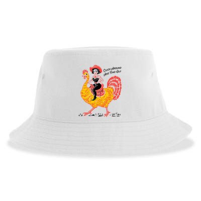 Funny Thanksgiving Cluck Around And Find Out Sustainable Bucket Hat