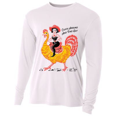Funny Thanksgiving Cluck Around And Find Out Cooling Performance Long Sleeve Crew