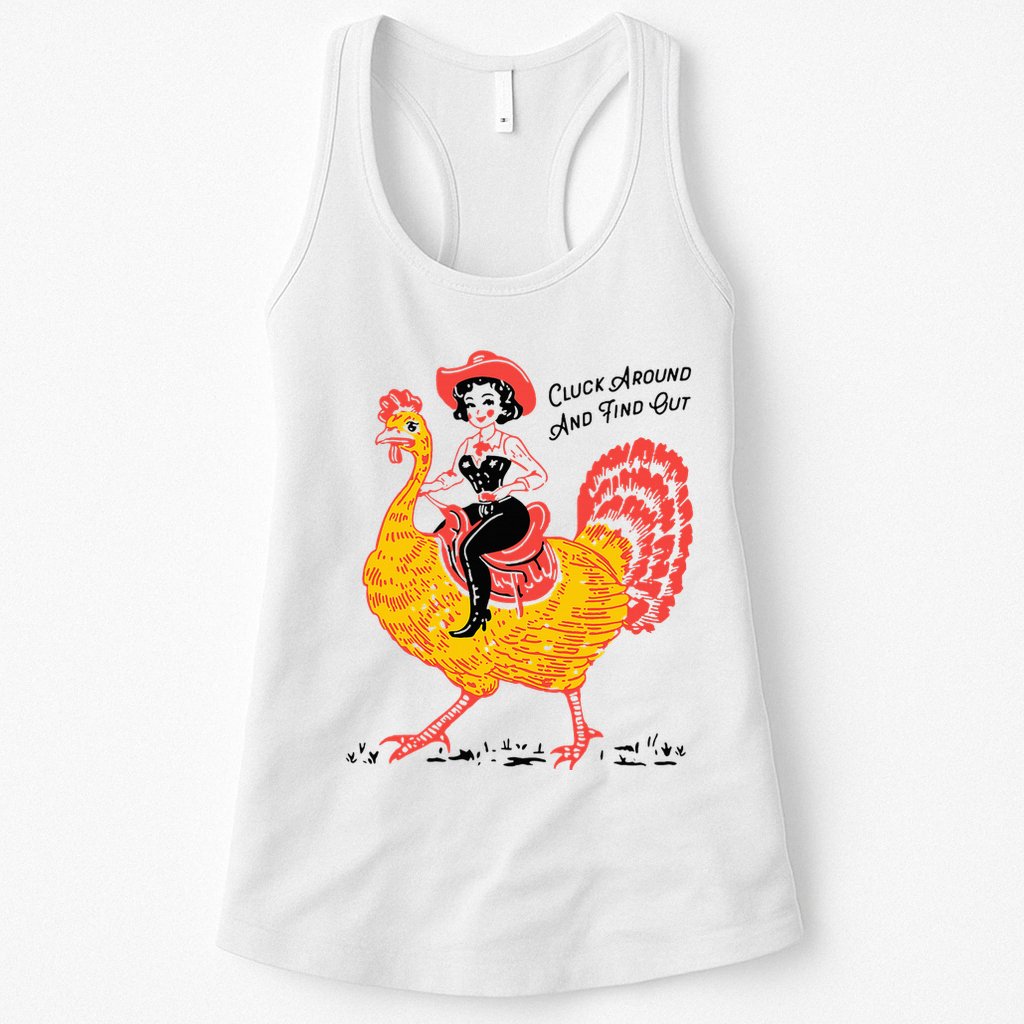 Funny Thanksgiving Cluck Around And Find Out Womens Tank Top