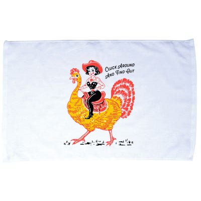 Funny Thanksgiving Cluck Around And Find Out Microfiber Hand Towel