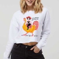 Funny Thanksgiving Cluck Around And Find Out Cropped Pullover Crew