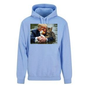 Funny Trump Cat And Duck Memes Christmas Halloween Vote Sign Unisex Surf Hoodie