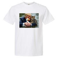 Funny Trump Cat And Duck Memes Christmas Halloween Vote Sign Garment-Dyed Heavyweight T-Shirt