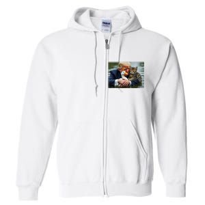 Funny Trump Cat And Duck Memes Christmas Halloween Vote Sign Full Zip Hoodie