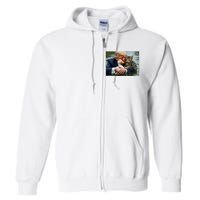 Funny Trump Cat And Duck Memes Christmas Halloween Vote Sign Full Zip Hoodie