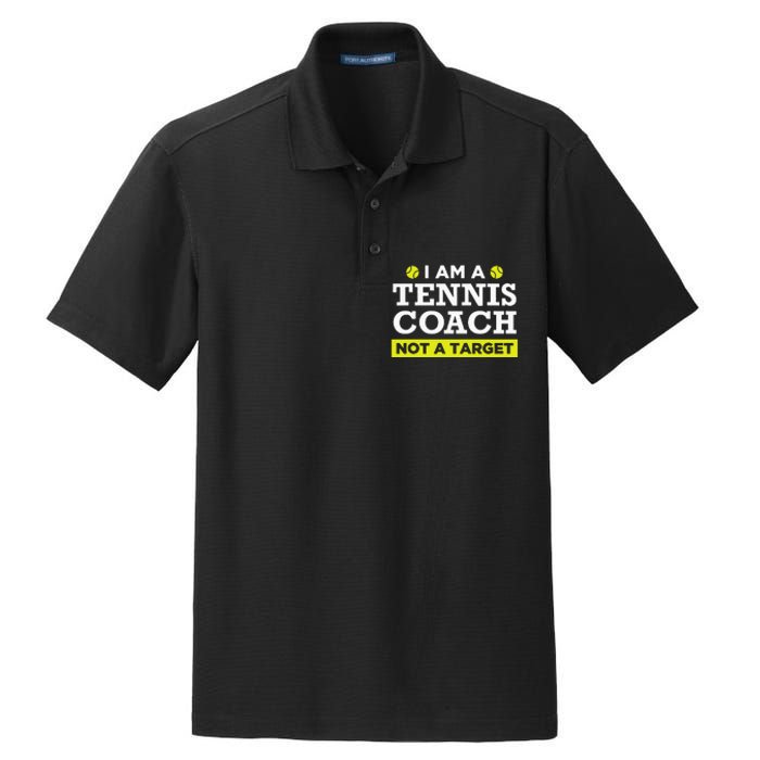 Funny Tennis Coach Gift Not A Target Dry Zone Grid Polo