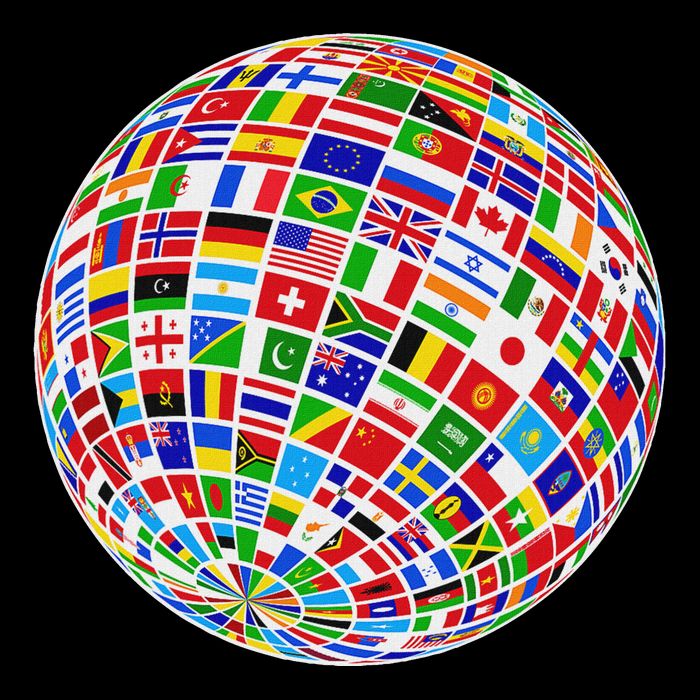 Flags The Countries Of The World Globe Earth World Flags 7-Panel Snapback Hat