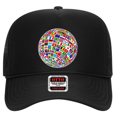 Flags The Countries Of The World Globe Earth World Flags Trucker Hat