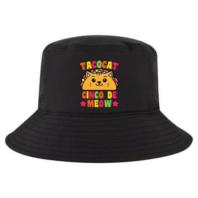 Funny Taco Cat Pun Tacocat Cute Taco Lover Cinco De Meow Cool Comfort Performance Bucket Hat