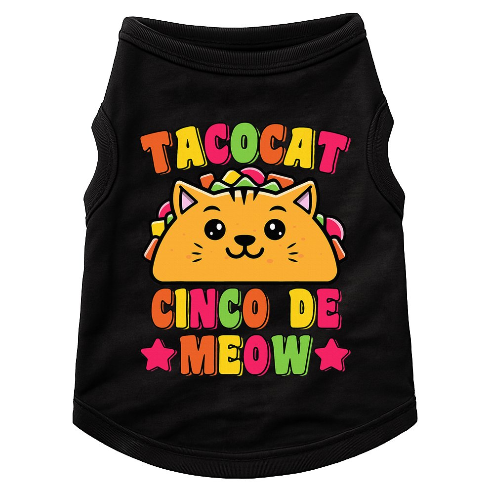 Funny Taco Cat Pun Tacocat Cute Taco Lover Cinco De Meow Doggie Tank
