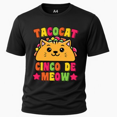 Funny Taco Cat Pun Tacocat Cute Taco Lover Cinco De Meow Performance Shirt