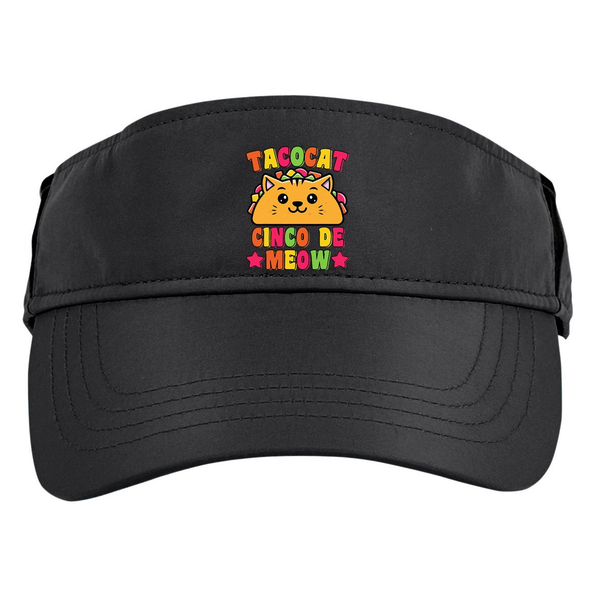 Funny Taco Cat Pun Tacocat Cute Taco Lover Cinco De Meow Adult Drive Performance Visor