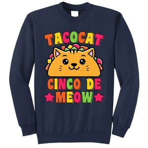 Funny Taco Cat Pun Tacocat Cute Taco Lover Cinco De Meow Sweatshirt