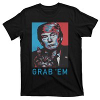 Funny Trump Cat Grab Em Vintage Retro Trump Gift T-Shirt