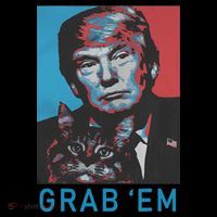 Funny Trump Cat Grab Em Vintage Retro Trump Gift Flatbill Hat