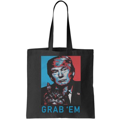 Funny Trump Cat Grab Em Vintage Retro Trump Gift Bag