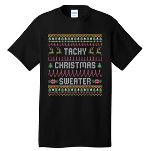 Funny Tachy Christmas Sweater Medical Cardiac Icu Nurse Ugly Tall T-Shirt