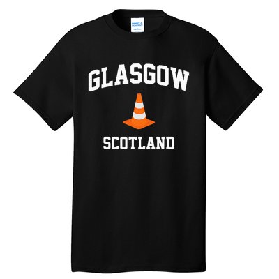 Funny Traffic Cone Glasgow Scotland Tall T-Shirt