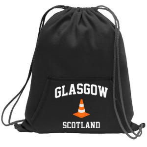 Funny Traffic Cone Glasgow Scotland Sweatshirt Cinch Pack Bag