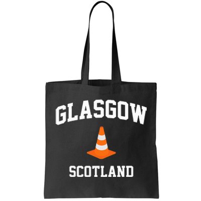 Funny Traffic Cone Glasgow Scotland Tote Bag