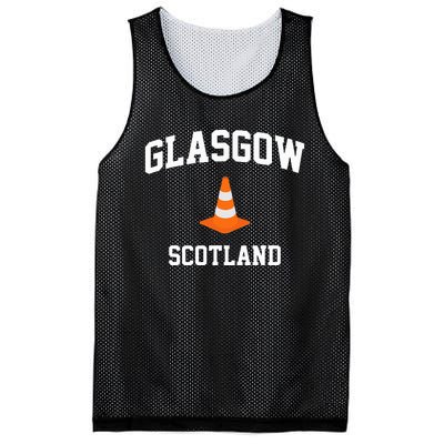 Funny Traffic Cone Glasgow Scotland Mesh Reversible Basketball Jersey Tank