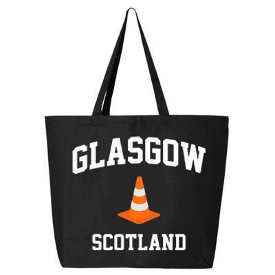 Funny Traffic Cone Glasgow Scotland 25L Jumbo Tote