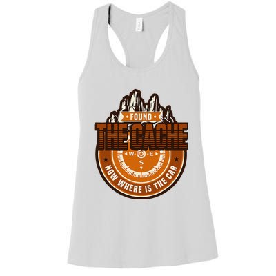 Found The Cache Now Where Is The Car Geocache Women's Racerback Tank