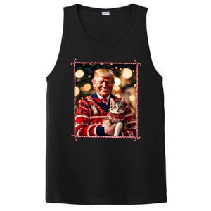 Funny Trump Christmas Sweater For Cat Lovers PosiCharge Competitor Tank