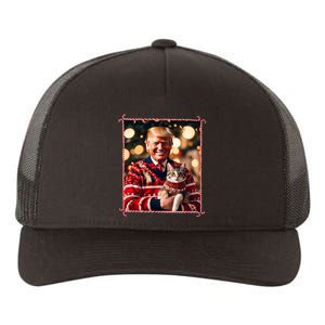 Funny Trump Christmas Sweater For Cat Lovers Yupoong Adult 5-Panel Trucker Hat