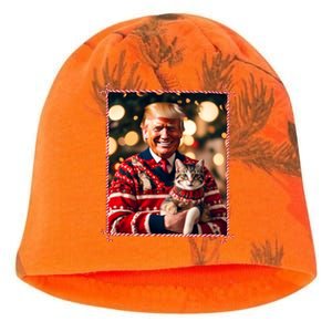 Funny Trump Christmas Sweater For Cat Lovers Kati - Camo Knit Beanie