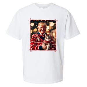 Funny Trump Christmas Sweater For Cat Lovers Sueded Cloud Jersey T-Shirt