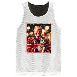 Funny Trump Christmas Sweater For Cat Lovers Mesh Reversible Basketball Jersey Tank