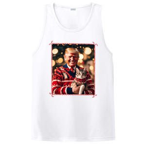 Funny Trump Christmas Sweater For Cat Lovers PosiCharge Competitor Tank