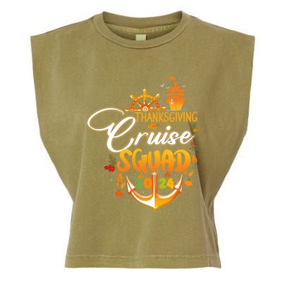 Family Thanksgiving Cruise 2024 Autumn Cruise Squad Matching Gift Garment-Dyed Women's Muscle Tee