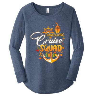 Family Thanksgiving Cruise 2024 Autumn Cruise Squad Matching Gift Women's Perfect Tri Tunic Long Sleeve Shirt