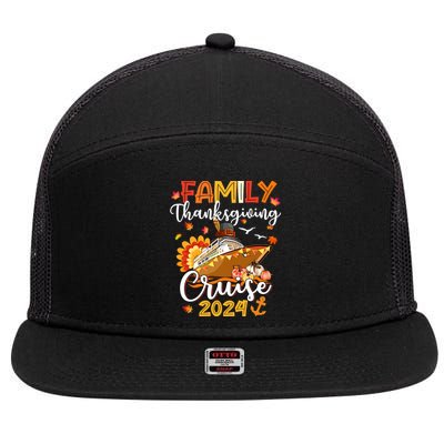 Family Thanksgiving Cruise 2024 Matching Family Team 7 Panel Mesh Trucker Snapback Hat