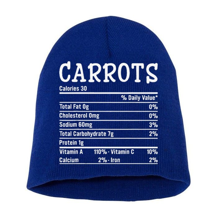 Funny Thanksgiving Christmas Food Facts Carrots Nutrition Short Acrylic Beanie