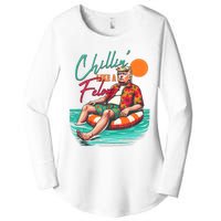 Funny Trump Chilling Like A Felon Summer 2024 Women's Perfect Tri Tunic Long Sleeve Shirt