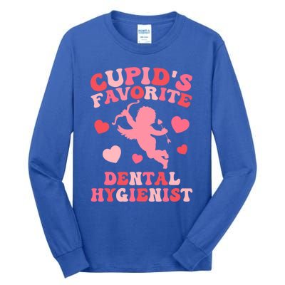 Funny Tooth Cupid's Favorite Dental Hygienist Valentines Cute Gift Tall Long Sleeve T-Shirt