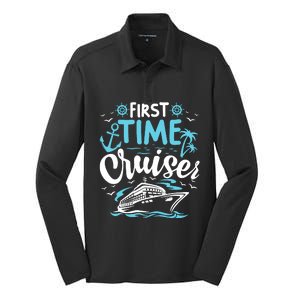 First Time Cruiser First Cruise Ship Vacation Trip 2024 Silk Touch Performance Long Sleeve Polo