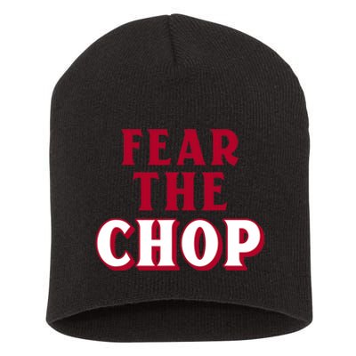 Fear the Chop Baseball Lover Short Acrylic Beanie