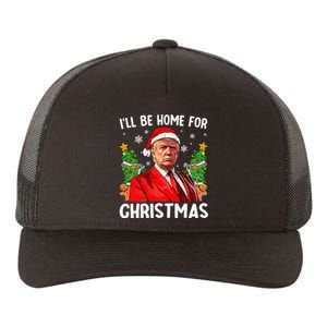 Funny Trump Christmas Santa Hat ILl Be Home For Christmas Yupoong Adult 5-Panel Trucker Hat