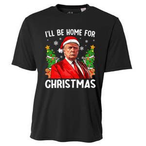 Funny Trump Christmas Santa Hat ILl Be Home For Christmas Cooling Performance Crew T-Shirt