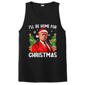 Funny Trump Christmas Santa Hat ILl Be Home For Christmas PosiCharge Competitor Tank