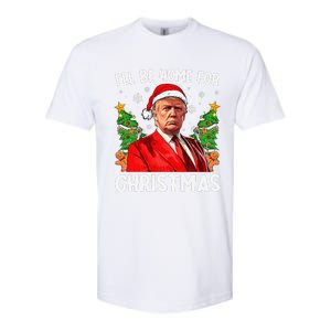 Funny Trump Christmas Santa Hat ILl Be Home For Christmas Softstyle CVC T-Shirt