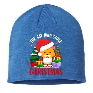 Funny The Cat Who Stole Christmas Meaningful Gift Sustainable Beanie