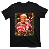 Funny Trump Christmas Sweater For Cat Lovers Ugly Xmas T-Shirt