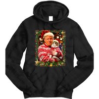 Funny Trump Christmas Sweater For Cat Lovers Ugly Xmas Tie Dye Hoodie